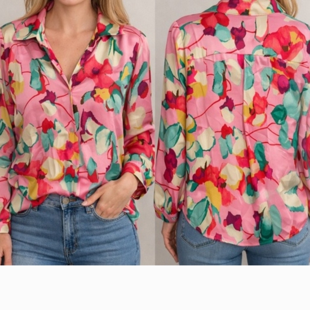 Floral Pink Women's Top